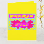 Vouwbare wenskaart kaart (Gele Bloem)