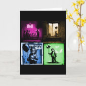 Vouwbare wenskaart kaart (Gele Bloem)