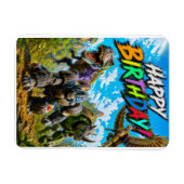 Vouwbare wenskaart magneet (Horizontaal)