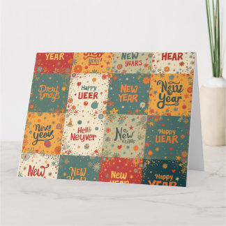 Vouwbare wenskaart voor Nieuwjaar Kaart