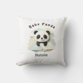 Vouwde Baby Panda | Mooie Origami Kussen (Voorkant)