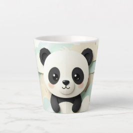 Vouwde Baby Panda | Mooie Origami Latte Mok