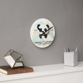 Vouwde Baby Panda | Mooie Origami Ronde Klok