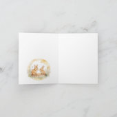 Vouwde kerstkaart  feestdagen kaart (Binnen)