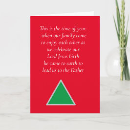 Vouwde kerstkaart voor iedereen