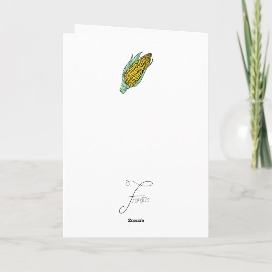 Vouwde Wenskaart Kaart (Achterkant)