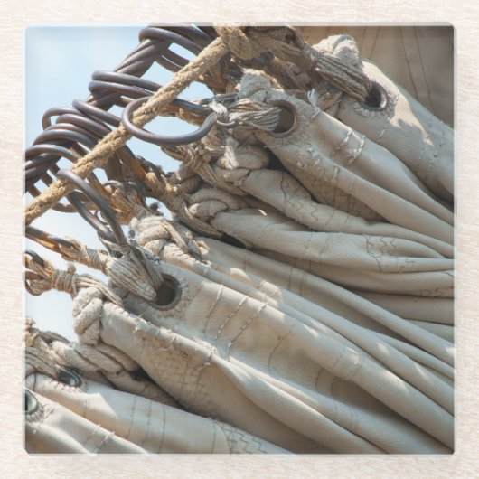 Vouwen van Zeil Glazen Onderzetter (Voorkant)