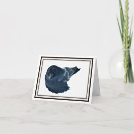 Vouwen Wenskaart - Kraai in Winter Cloak Bedankkaart