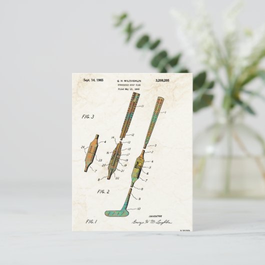 VOUWEND het OCTROOI van de GOLFCLUB - Briefkaarten (Staand voorkant)