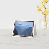 Vouwend Wenskaart – Parasailing in Zwitserland Kaart (Gele Bloem)