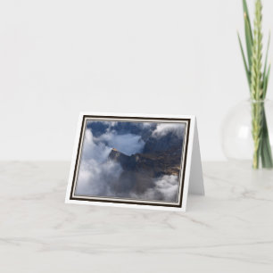 Vouwend Wenskaart – Zwitserse Alpen en Wolken Kaart