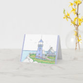 Vouwertje met Vuurtoren Kaart (Gele Bloem)