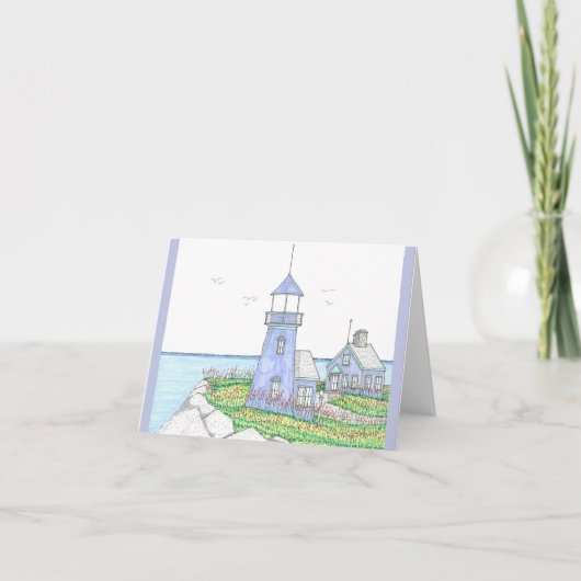 Vouwertje met Vuurtoren Kaart (Voorkant)