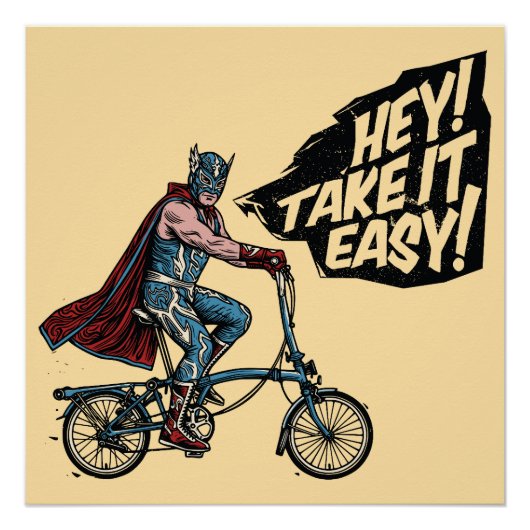 Vouwfiets Lucha Perfect Poster (Voorkant)