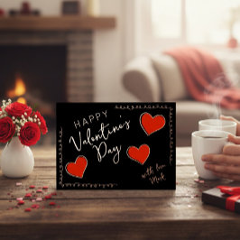 Vouwfolie Gelukkige Valentijnsdag Custom Kaart