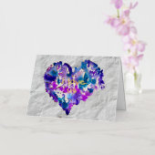 Vouwfolie I LOVE US Kaart (Orchidee)