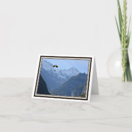 Vouwgroetkaart – Parasailing in Zwitserland Kaart