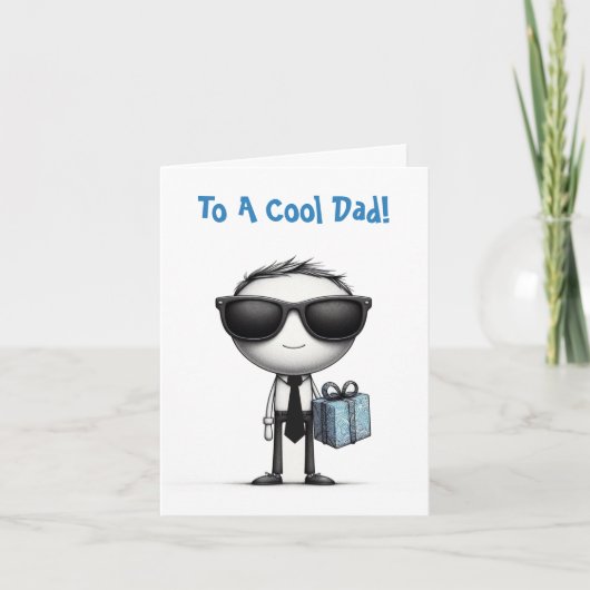 Vouwgroetkaart-Vaderdag-Cool Papa Kaart (Voorkant)