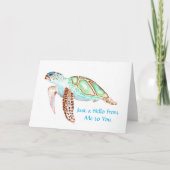 Vouwkaart 5x7 Turtle Persoonlijk Kaart (Voorkant)