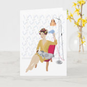 Vouwkaart 'Blauwe klokjes' Kaart (Gele Bloem)