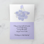 Vouwkaart “Brilliant Blue Flower Greeting Card” Kaart (Binnen)