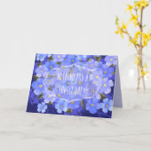 Vouwkaart “Brilliant Blue Flower Greeting Card” Kaart (Gele Bloem)
