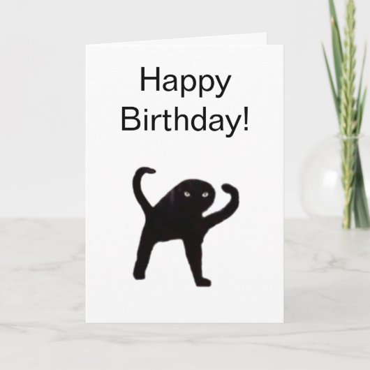 Vouwkaart Cursed Cat Meme Kaart (Voorkant)