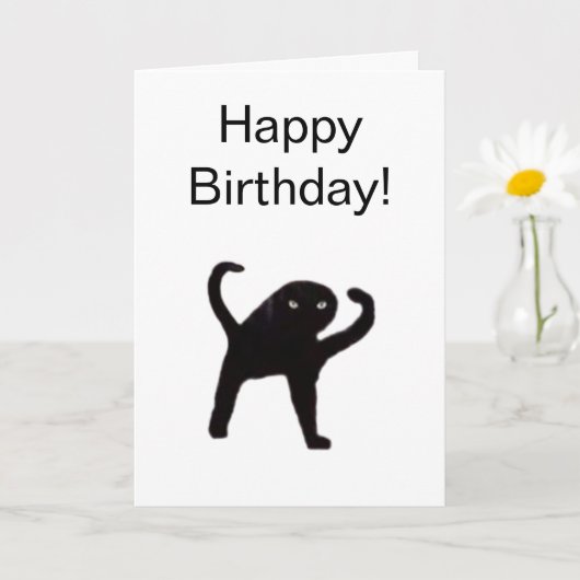 Vouwkaart Cursed Cat Meme Kaart (Kleine Plant)