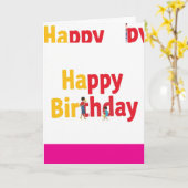 Vouwkaart HAPPY BIRTHDAY Kaart (Gele Bloem)