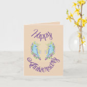 Vouwkaart : Liefdesvogels Kaart (Gele Bloem)
