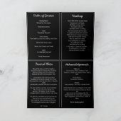 Vouwkaart met 5 foto's Ter liefdevolle herinnering Programma (Binnen)