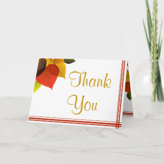 Vouwkaart met "Dankjewel" en bladmotief Bedankkaart