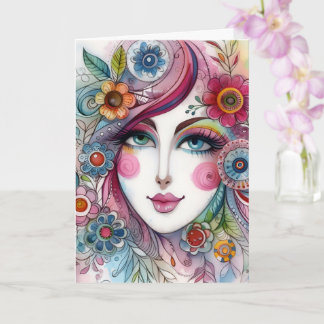 Vouwkaart met Fantasievol Design Kaart