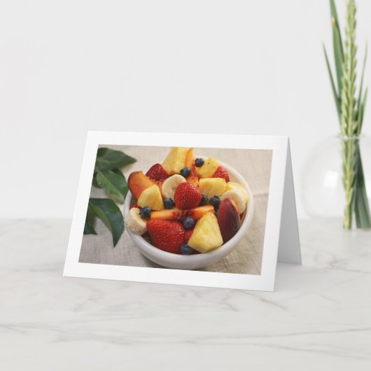 Vouwkaart met fruitkom kaart (Voorkant)