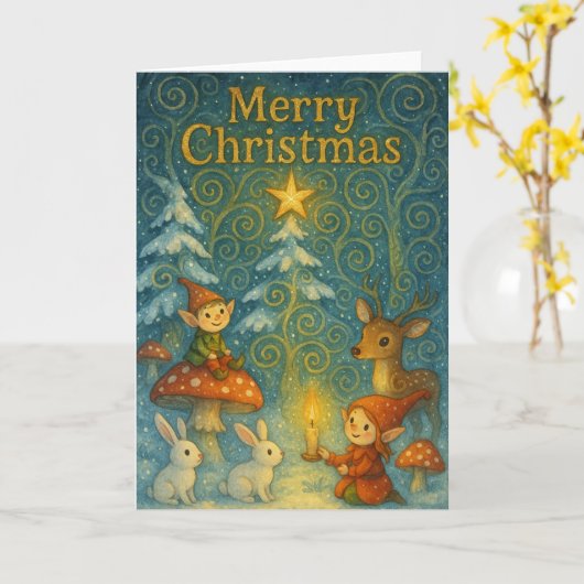 Vouwkaart met groet kaart (Gele Bloem)