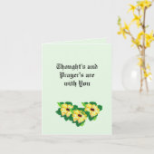 Vouwkaart met wens : Gedachten en Gebeden Kaart (Gele Bloem)