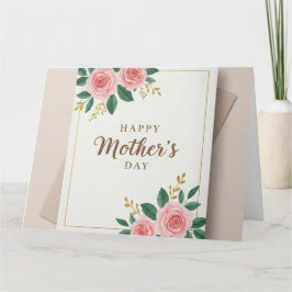 Vouwkaart Moederdag gelukwensen Kaart