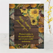 Vouwkaart trouwdag kaart (Gele Bloem)