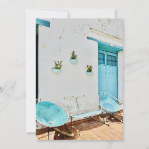 Vouwkaart - Turquoise Middag Kaart