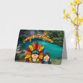 Vouwkaart van een stel kaart (Gele Bloem)