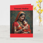 Vouwkaart voor Moederdag Kaart (Gele Bloem)