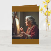 Vouwkaart voor Moederdag Kaart (Gele Bloem)