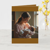 Vouwkaart voor Moederdag Kaart (Gele Bloem)