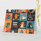 Vouwkaart voor Nieuwjaar Kaart (Gele Bloem)