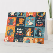 Vouwkaart voor Nieuwjaar Kaart (Achterkant)