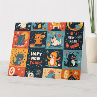 Vouwkaart voor Nieuwjaar Kaart