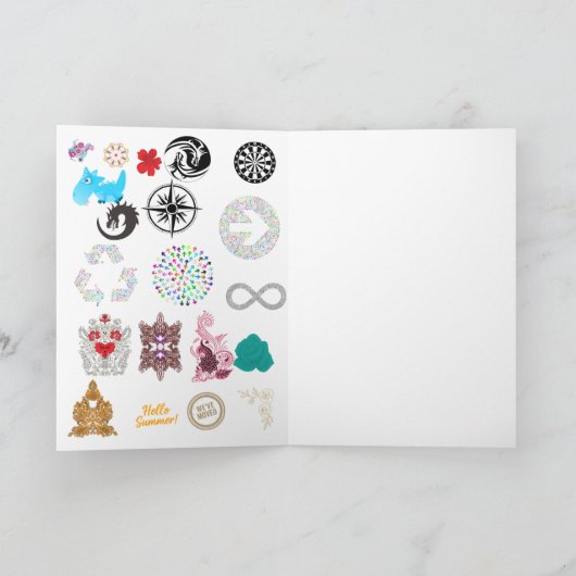 Vouwkaarten | Paisley Bloemornamenten Kaart (Binnen)