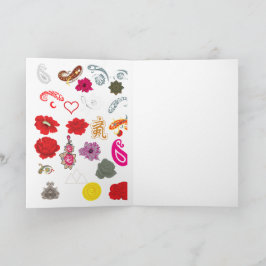 Vouwkaarten | Paisley Bloemrijke Elegantie Kaart