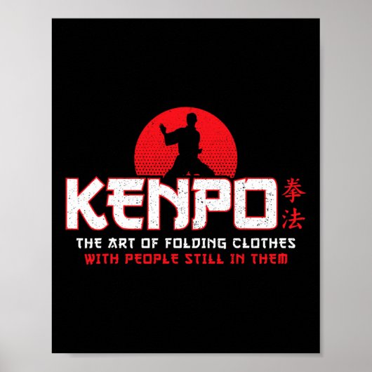Vouwkleding - Amerikaans Kenpo Karate - Karateka Poster (Voorkant)