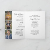 Vouwprogramma met foto-omslag ter nagedachtenis kaart (Binnen)